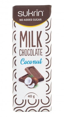 Σοκολάτα γάλακτος χωρίς ζάχαρη – Καρύδα